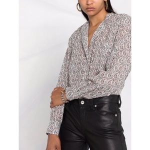 Isabel Marant Paisley Printed Cotton Shirt